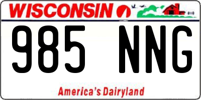 WI license plate 985NNG