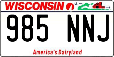 WI license plate 985NNJ