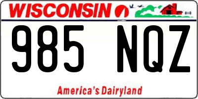 WI license plate 985NQZ