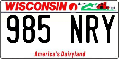WI license plate 985NRY