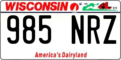WI license plate 985NRZ