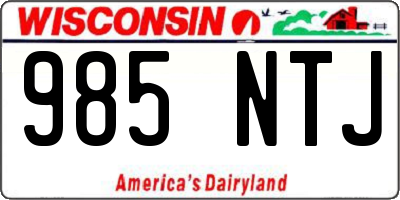 WI license plate 985NTJ