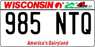 WI license plate 985NTQ