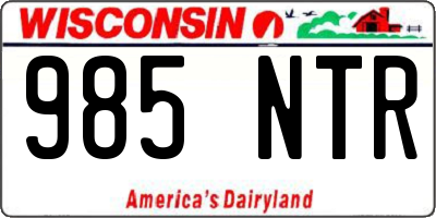 WI license plate 985NTR