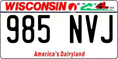 WI license plate 985NVJ