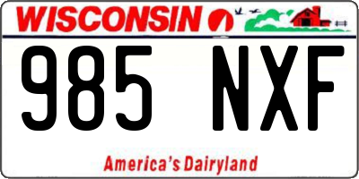 WI license plate 985NXF