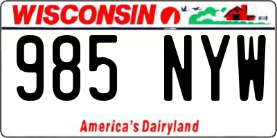 WI license plate 985NYW