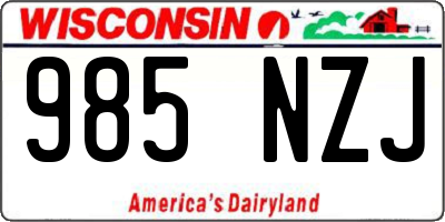 WI license plate 985NZJ