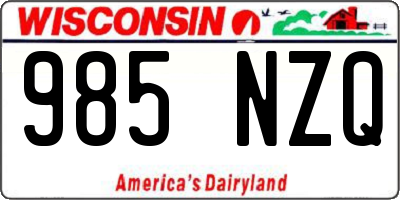 WI license plate 985NZQ