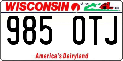 WI license plate 985OTJ