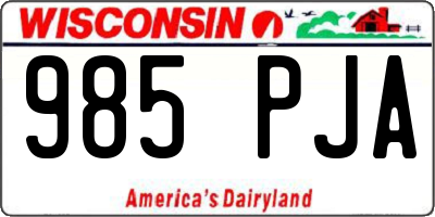 WI license plate 985PJA