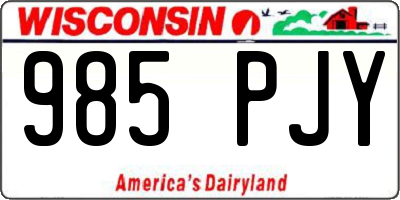 WI license plate 985PJY