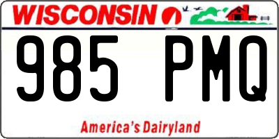 WI license plate 985PMQ
