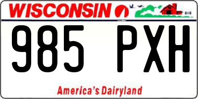 WI license plate 985PXH