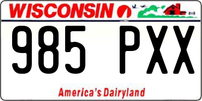 WI license plate 985PXX