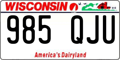 WI license plate 985QJU