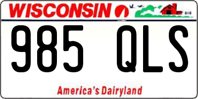WI license plate 985QLS