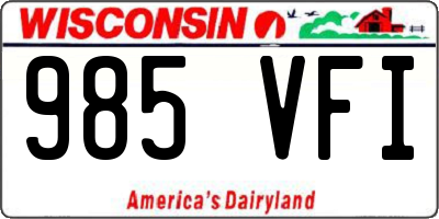 WI license plate 985VFI