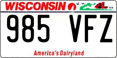 WI license plate 985VFZ