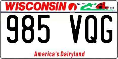 WI license plate 985VQG