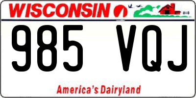 WI license plate 985VQJ