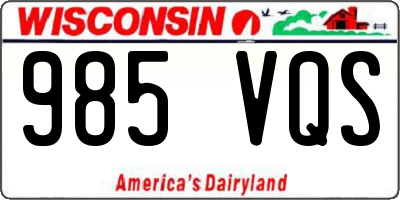 WI license plate 985VQS