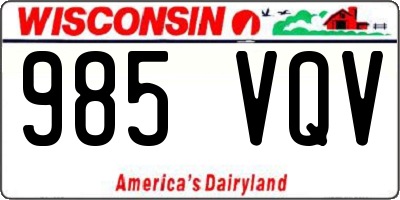 WI license plate 985VQV