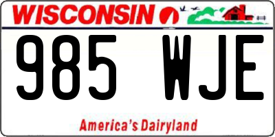 WI license plate 985WJE