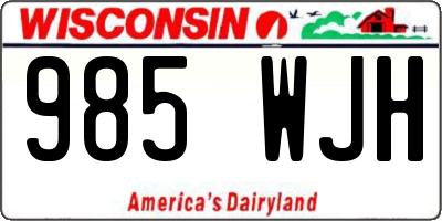 WI license plate 985WJH