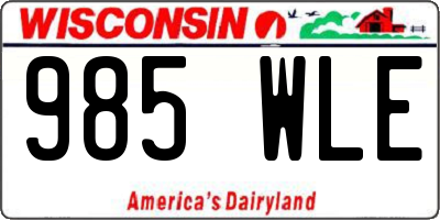 WI license plate 985WLE