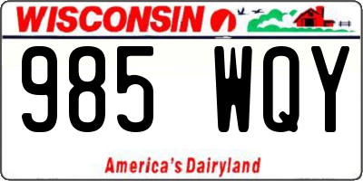 WI license plate 985WQY