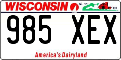 WI license plate 985XEX