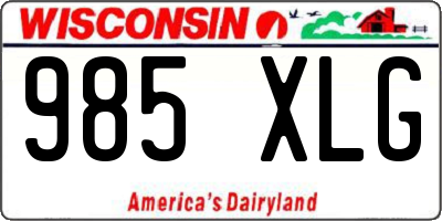 WI license plate 985XLG