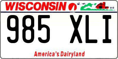 WI license plate 985XLI
