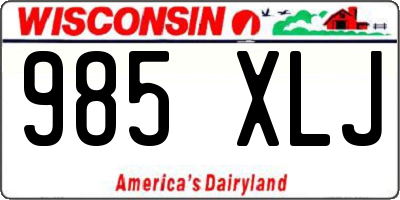 WI license plate 985XLJ