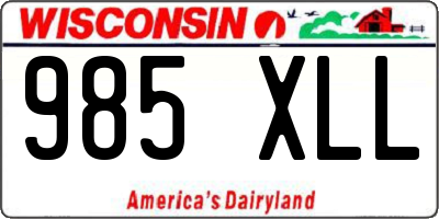 WI license plate 985XLL