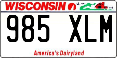 WI license plate 985XLM