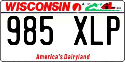 WI license plate 985XLP