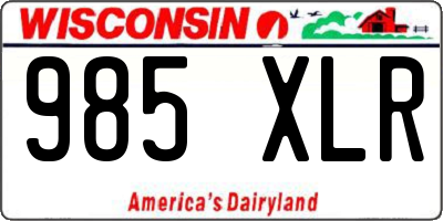 WI license plate 985XLR