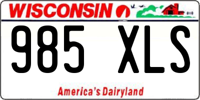 WI license plate 985XLS