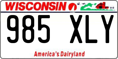 WI license plate 985XLY