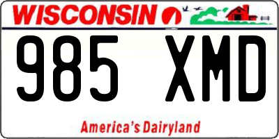 WI license plate 985XMD