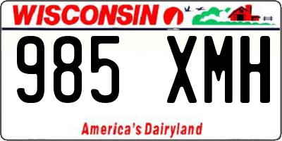 WI license plate 985XMH