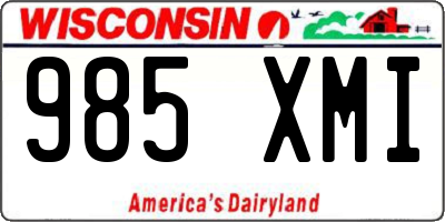 WI license plate 985XMI