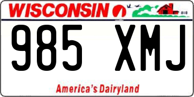 WI license plate 985XMJ