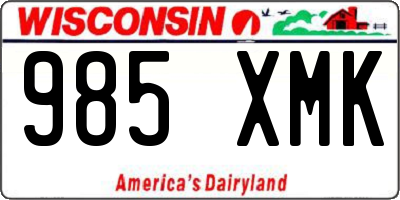 WI license plate 985XMK