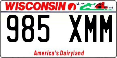 WI license plate 985XMM