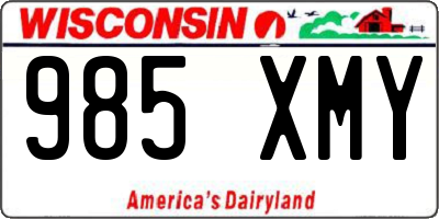 WI license plate 985XMY