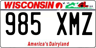 WI license plate 985XMZ