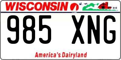 WI license plate 985XNG